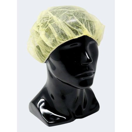 Umbo 24in Pleated Bouffant Cap - Yellow, 1000/CS, 1000PK H204-24Y